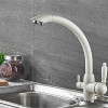 Смеситель для кухни Ledeme L4455W-3 белый