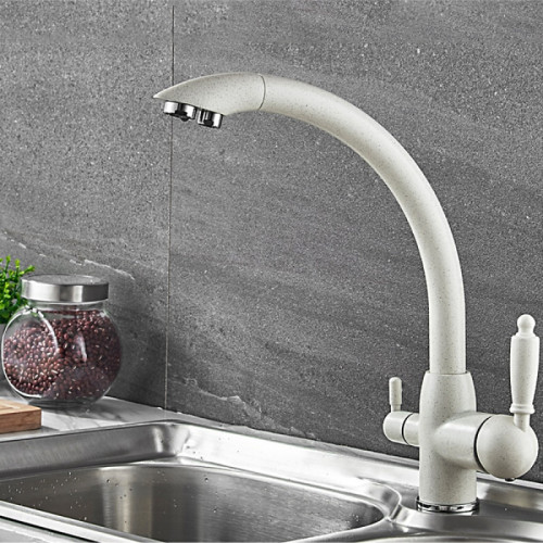 Смеситель для кухни Ledeme L4455W-3 белый