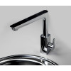 Смеситель WasserKRAFT Berkel 4807 для кухни с поворотным изливом, аэратор с регулируемым наклоном струи, хром