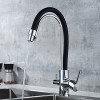 Смеситель для кухни Ledeme L4755-2 чёрный/хром