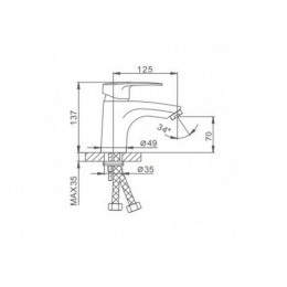 Смеситель для раковины Frap F1066 хром