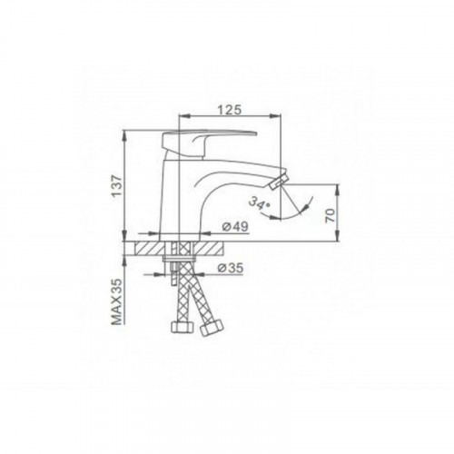 Смеситель для раковины Frap F1066 хром