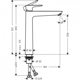 Смеситель Hansgrohe Talis 71717700 для раковины-чаши