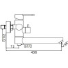 Смеситель для ванны Frap F22801-6 черный матовый