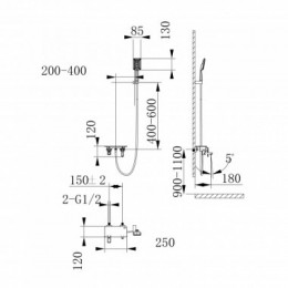 Смеситель для ванны Lemark LM6414WG белый/золото