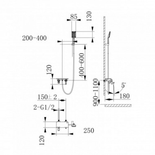 Смеситель для ванны Lemark LM6414WG белый/золото