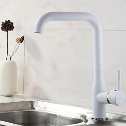 Смеситель для кухни Ledeme L4698W белый