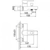 Смеситель для ванны Ledeme L3055 хром
