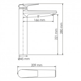 Смеситель для раковины WasserKRAFT Wiese 8403H