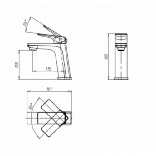 Смеситель Bravat Frey F1368401CP-ENG для раковины, хром