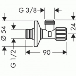 Шланговое подключение Hansgrohe G 13904000 с фильтром