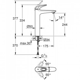 Смеситель для раковины Grohe Eurostyle New 23570003