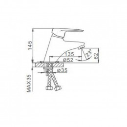Смеситель для раковины Frap F1007 хром