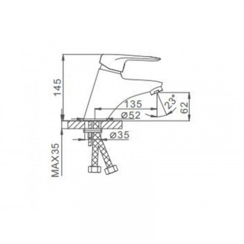 Смеситель для раковины Frap F1007 хром