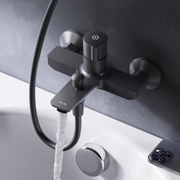 Смеситель для ванны Am.Pm X-Joy F85A10522 черный матовый