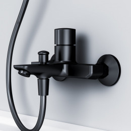 Смеситель для ванны Am.Pm X-Joy F85A10522 черный матовый