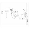 Смеситель для ванны c длинным изливом с аксессуарами Bravat Fit F6135188BM-LB-RUS