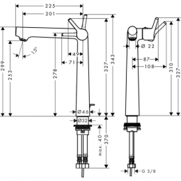 Смеситель для раковины Hansgrohe 72115000 Talis S 250