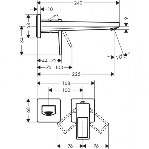 Смеситель Hansgrohe Metropol 225 74526000 для раковины