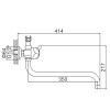 Смеситель для ванны Ledeme L2626-2 хром