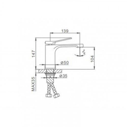 Смеситель для раковины Frap F1045 белый/хром