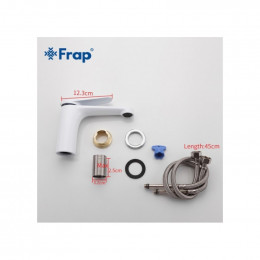 Смеситель для раковины Frap F1045 белый/хром
