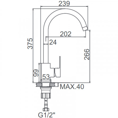Смеситель для кухни Ledeme L74016 сатин