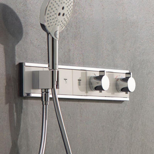 Смеситель для душа Hansgrohe RainSelect 15355400, 2 потребителя, термостатический, белый/хром