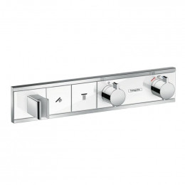 Смеситель для душа Hansgrohe RainSelect 15355400, 2 потребителя, термостатический, белый/хром