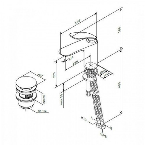 Смеситель для раковины AM.PM Sensation F3082164 (F3082100) хром