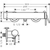 Смеситель для душа Hansgrohe Tecturis S 73622000 хром