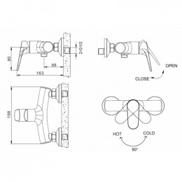 Смеситель для душа Bravat Eler F9191238CP-01-RUS