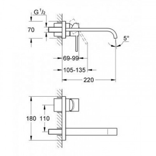 Смеситель для раковины Grohe Allure 19386000