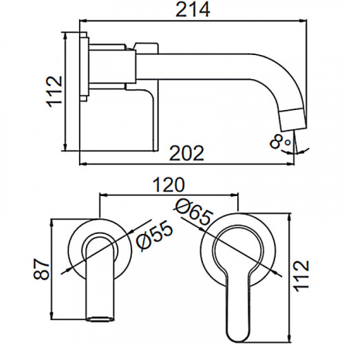 Смеситель для раковины Ledeme L1003-1 хром
