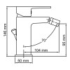 Смеситель для биде WasserKRAFT Abens 2006 с д/к черный матовый