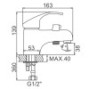 Смеситель для раковины Ledeme L1221 с гигиеническим душем хром