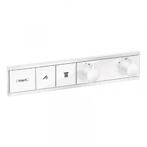 Смеситель для душа Hansgrohe RainSelect 15380700, 2 потребителя, термостатический, матовый белый