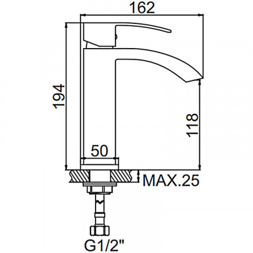 Смеситель для раковины Ledeme L1055-15 хром