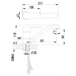 Смеситель Lemark Plus Grace LM1504С для кухни