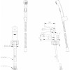 Смеситель для умывальника с гигиеническим душем Bravat Drop F14898C-2