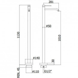 Смеситель для раковины Paffoni Light, хром LIG031CR