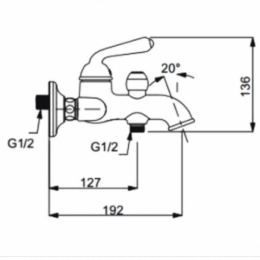 Смеситель для ванны Gappo G3288 хром