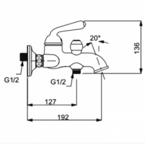 Смеситель для ванны Gappo G3288 хром