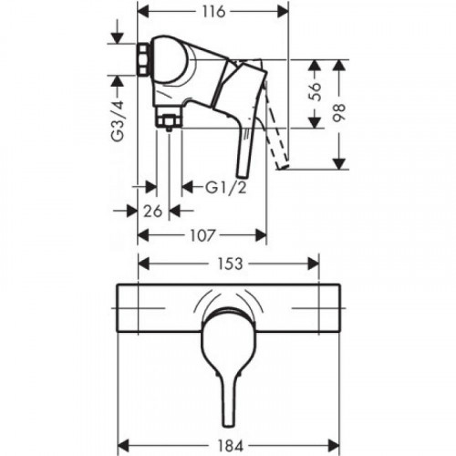 Смеситель для душа Hansgrohe Talis S 72601000 хром
