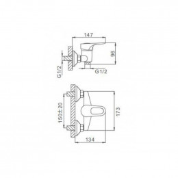 Смеситель для душа Frap F2028-B Хром