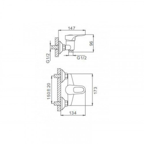 Смеситель для душа Frap F2028-B Хром