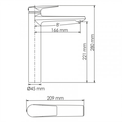 WasserKRAFT Glan 6603H Смеситель для раковины