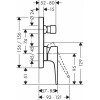 Смеситель для ванны и душа Hansgrohe Metropol 32546000