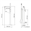 Напольный смеситель для ванны WasserKRAFT Dinkel 5821