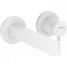 Настенный смеситель для раковины Hansgrohe Finoris 76051700 на 2 отверстия (внешняя часть) матовый белый